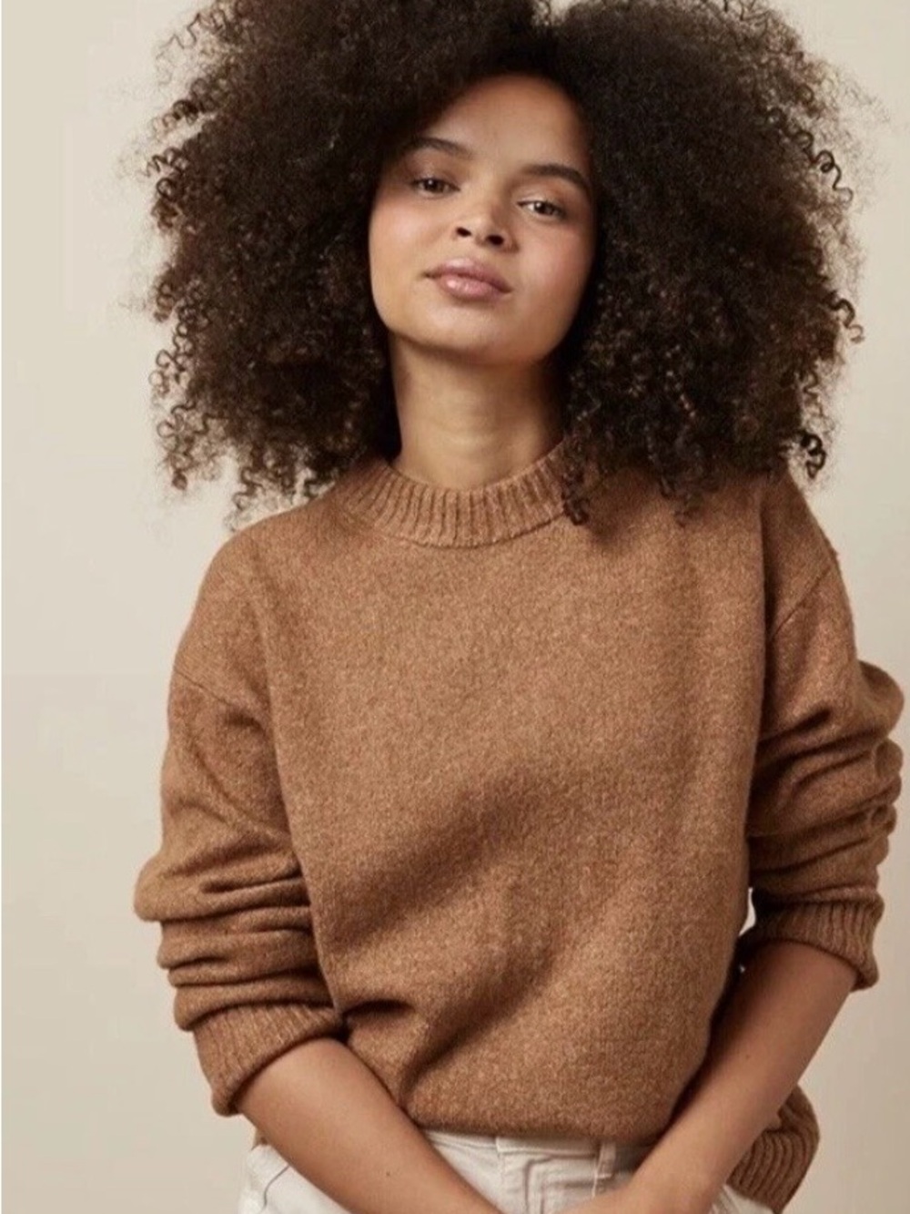 American Eagle AE Whoa So Soft Crewneck Sweater Size XL TAN